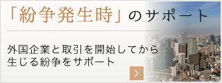 「紛争発生時」のサポート